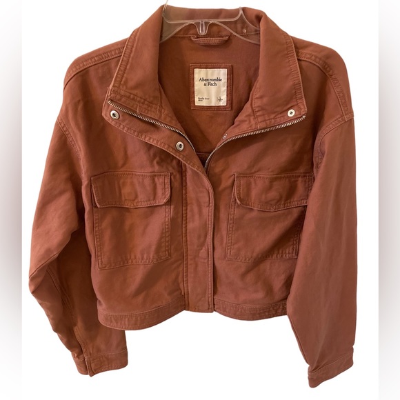 Abercrombie & Fitch Jackets & Blazers - Abercrombie and Fitch Cropped Jean Jacket Rust Brown Color Size Large